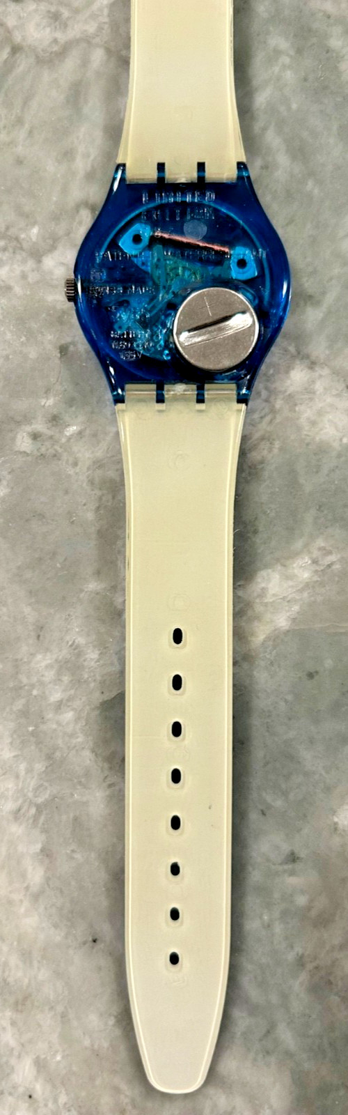 Swatch – Blue Pasta – GG138 – 1995 – Original Art Box – Art – Gent