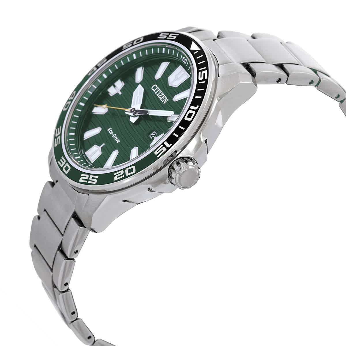 Citizen Eco-Drive Green Dial Stainless Steel Men’s Watch AW1526-89X
