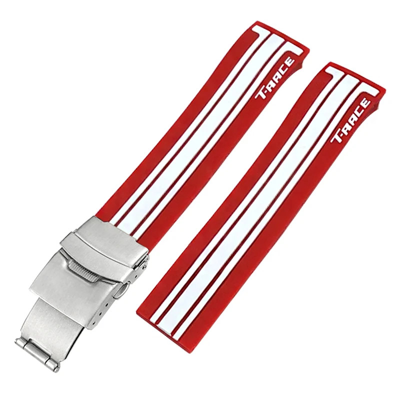 17 21mm Rubber Watch Band Strap For Tissot T048 T-Race T-Sports Bracelet