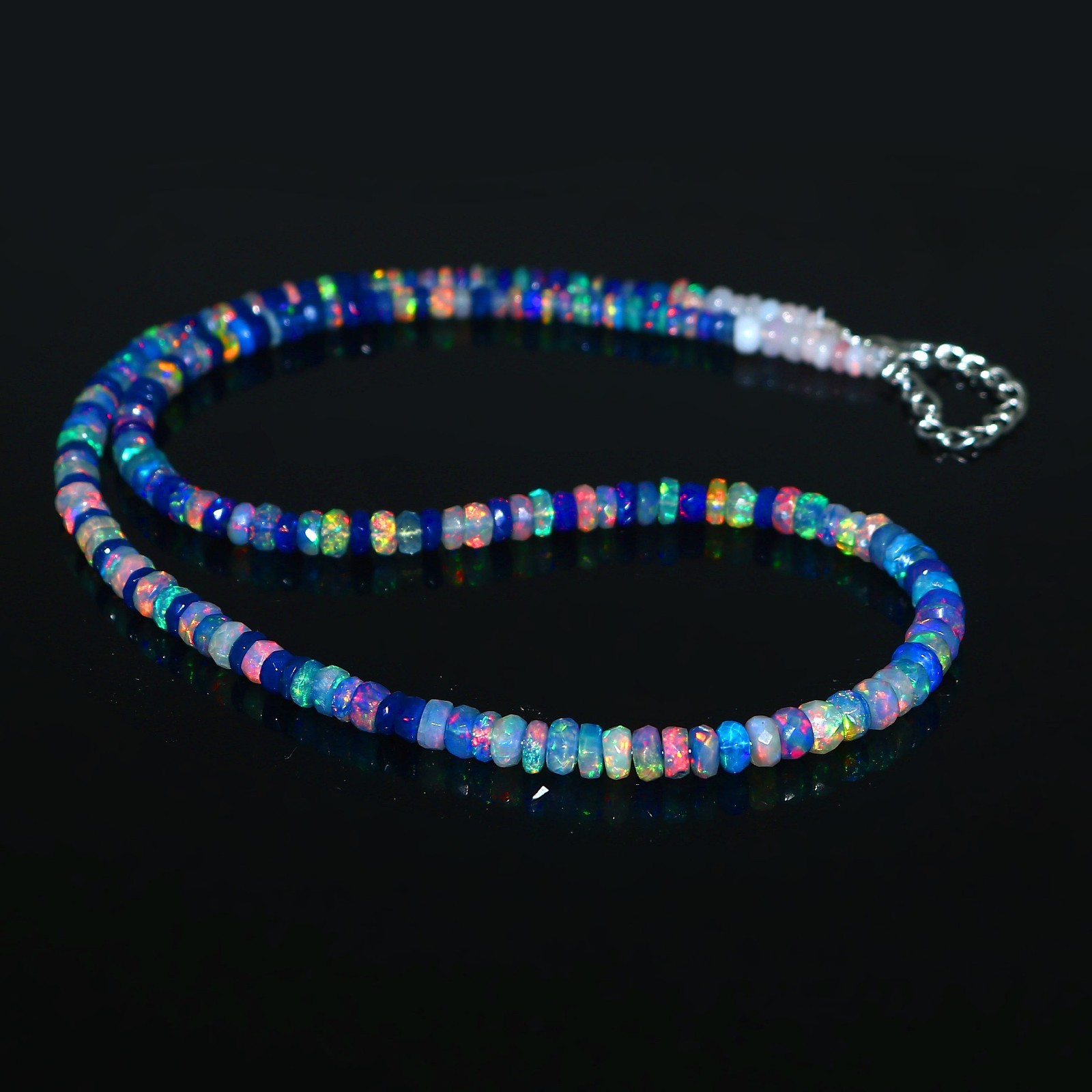 Natural opal beads Rondelle Opal beads multi Color Opal Necklace Gift For her