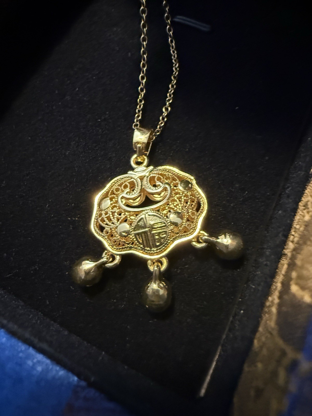 Titanium Steel Gold Tone Necklace 45+5cm Adjustable Chain Gift Box Included