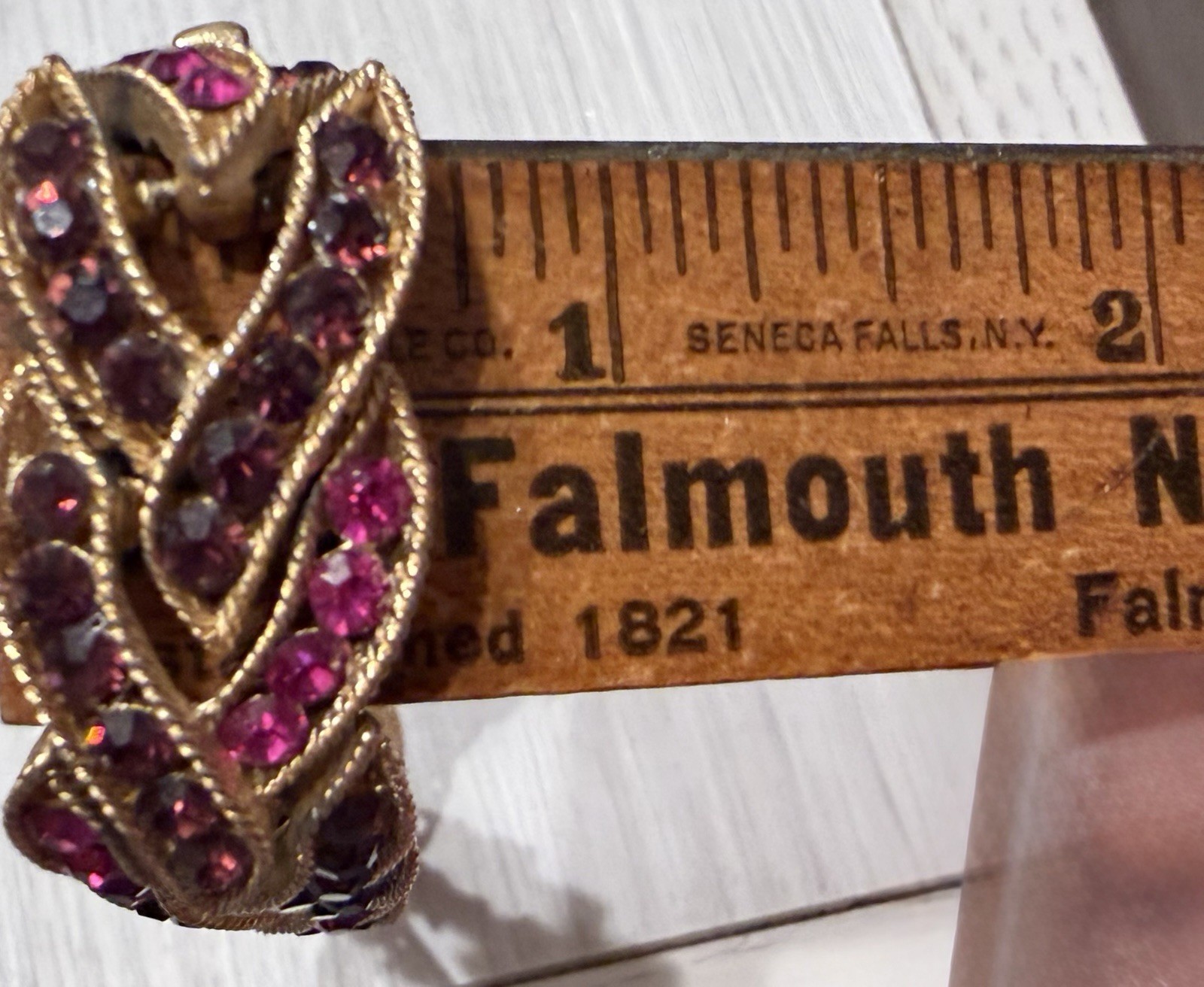 Alfred Philippe 1963 CROWN TRIFARI “CAVALCADE” Pink & Purple RHINESTONE BRACELET