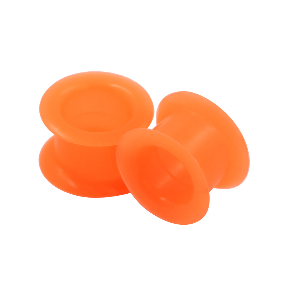 Pair Thick Silicone Ear Plugs Soft Ear Gauges Tunnel Earrings Earlets Earskin