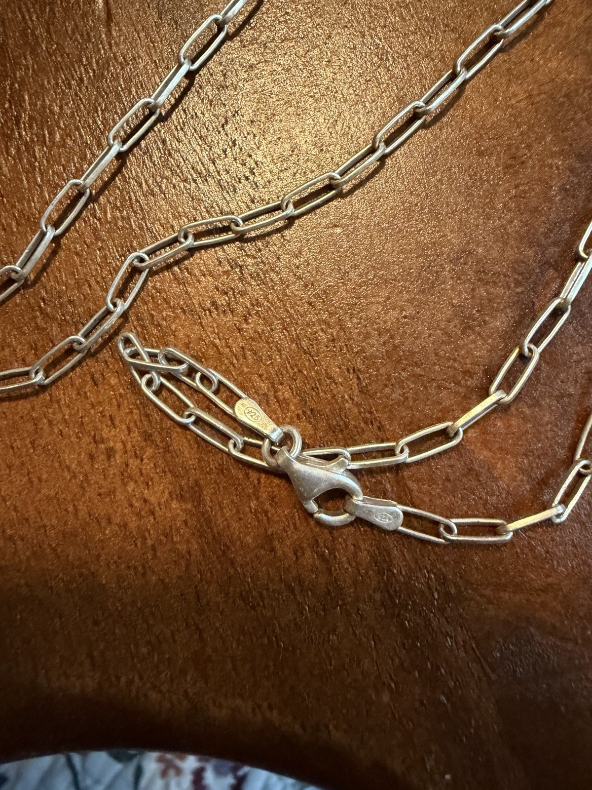 16 Inch 925 Sterling Silver Paper Clip Chain