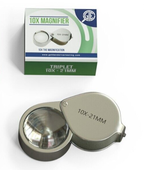 Gold Jewelry Acid Test Kit 10K Silver Sterling 925 Precious Metals 10X Loupe