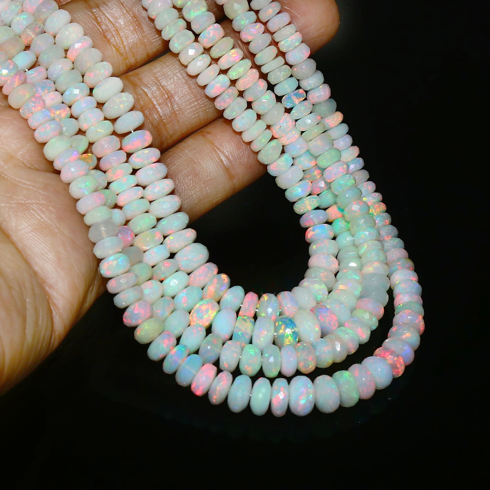 Top Quality Opal bead Rondelle Opal beads Multi-Color Opal Necklace Gift For Her