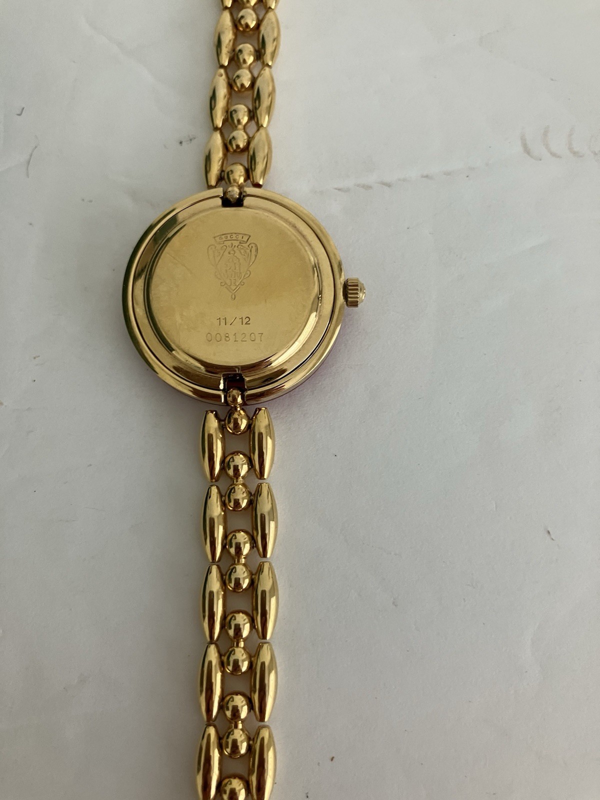 Vintage GUCCI Change Bezel 6 Color 11/12 Gold Watch! New Battery & Serviced!
