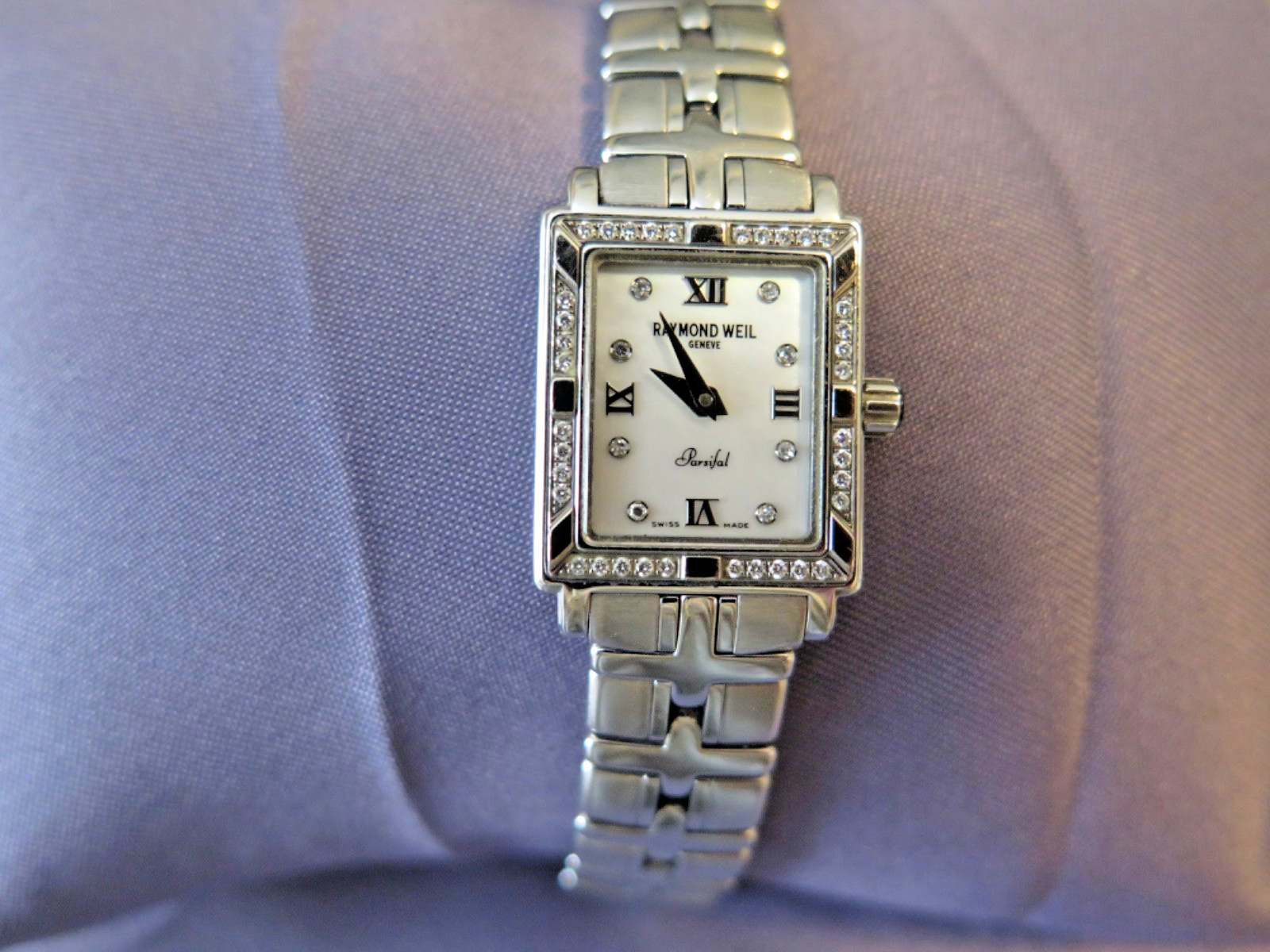 Raymond Weil Womens Parsifal with Diamonds #9631w/extra links