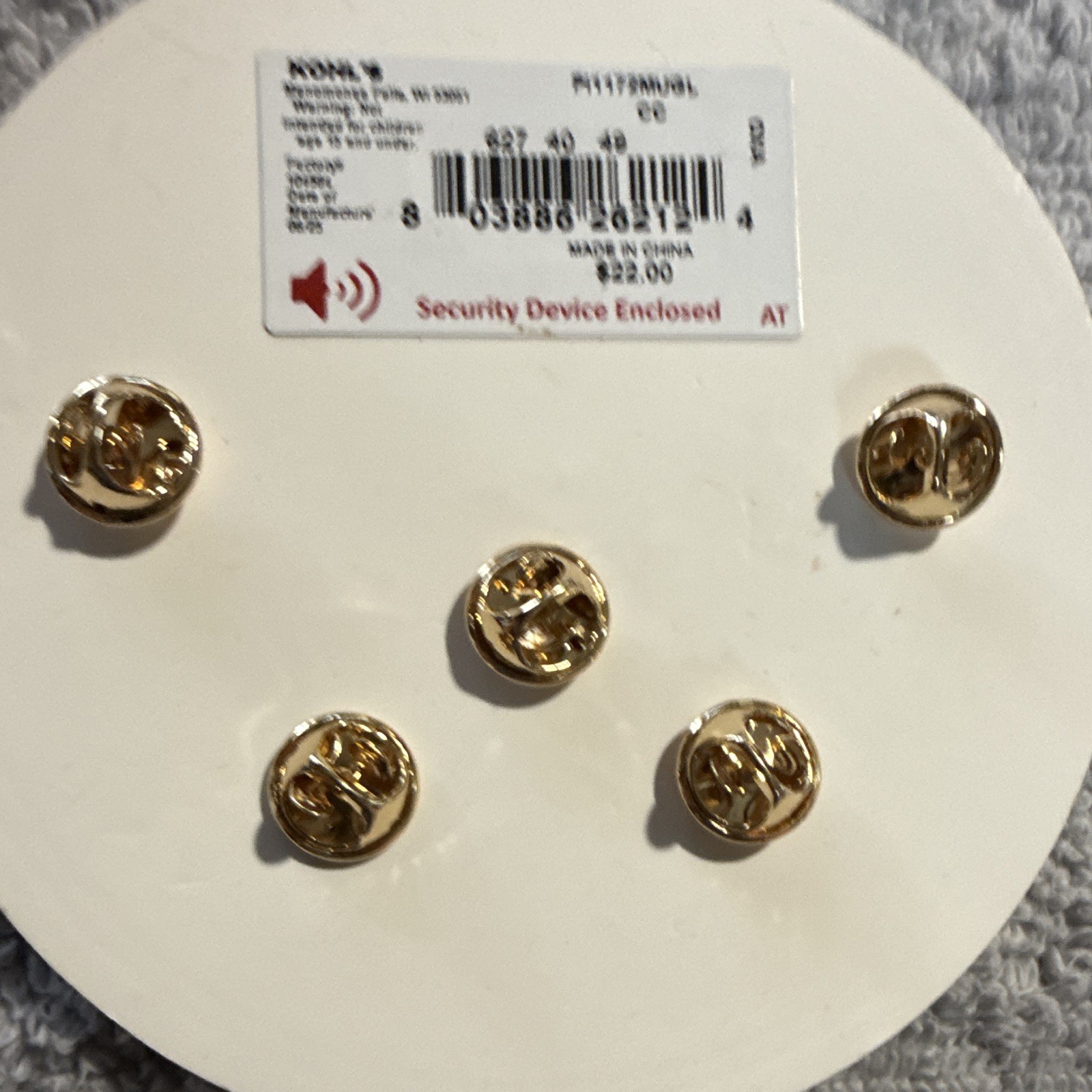 LC Lauren Conrad Gold Tone Enamel Pin Set of 5 Christmas Holiday Assorted