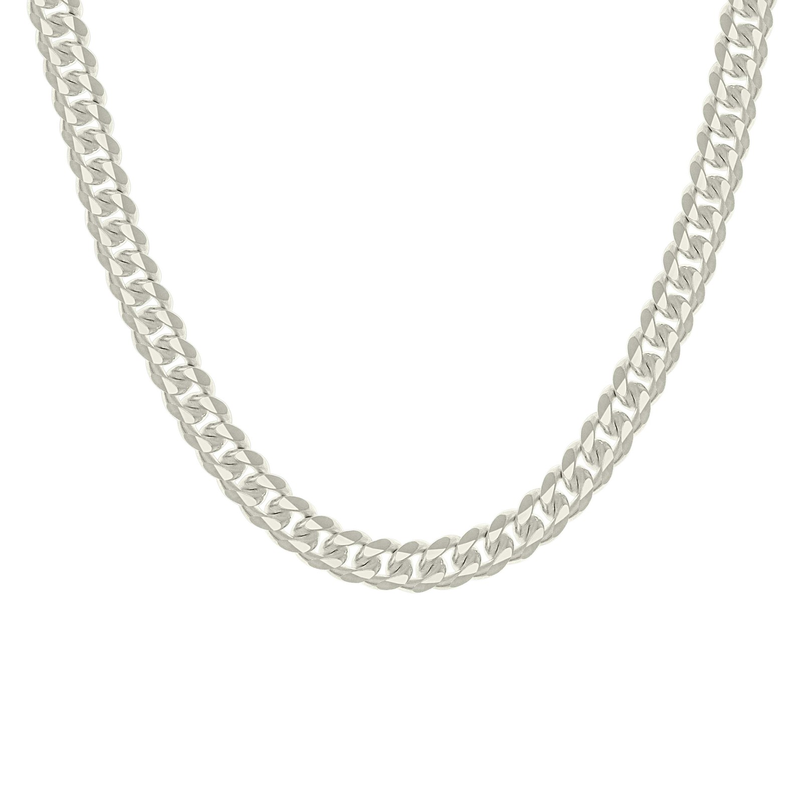 925 Sterling Silver Box Clasp Plain 8.4mm Solid Miami Cuban Chain | 18″ to 26″