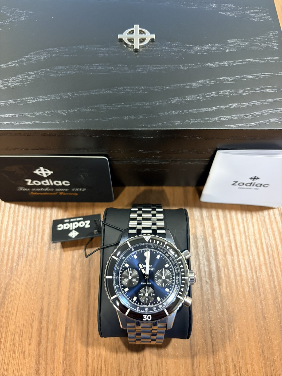 Zodiac Sea-Chron Blue Dial Stainless Steel 42mm Automatic Men’s Watch ZO3605