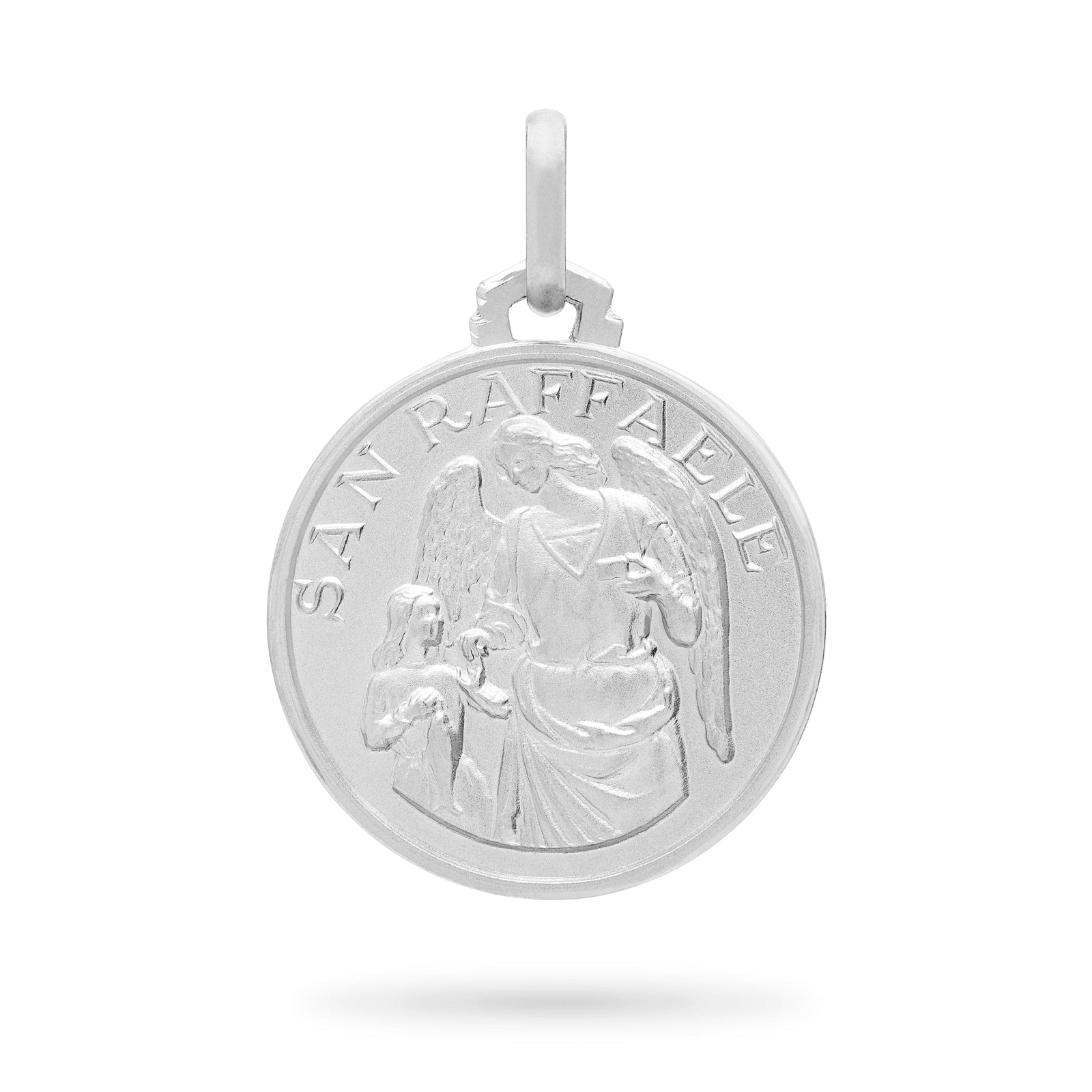 Saint Raphael Sterling Silver Catholic Medal Medallion Pendant Religious Blessed