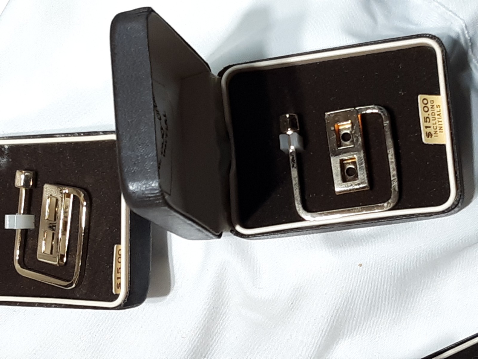 Lot of 35 Swank Men’s Initial T Square Cufflinks & Tie Bar Set & other jewelry