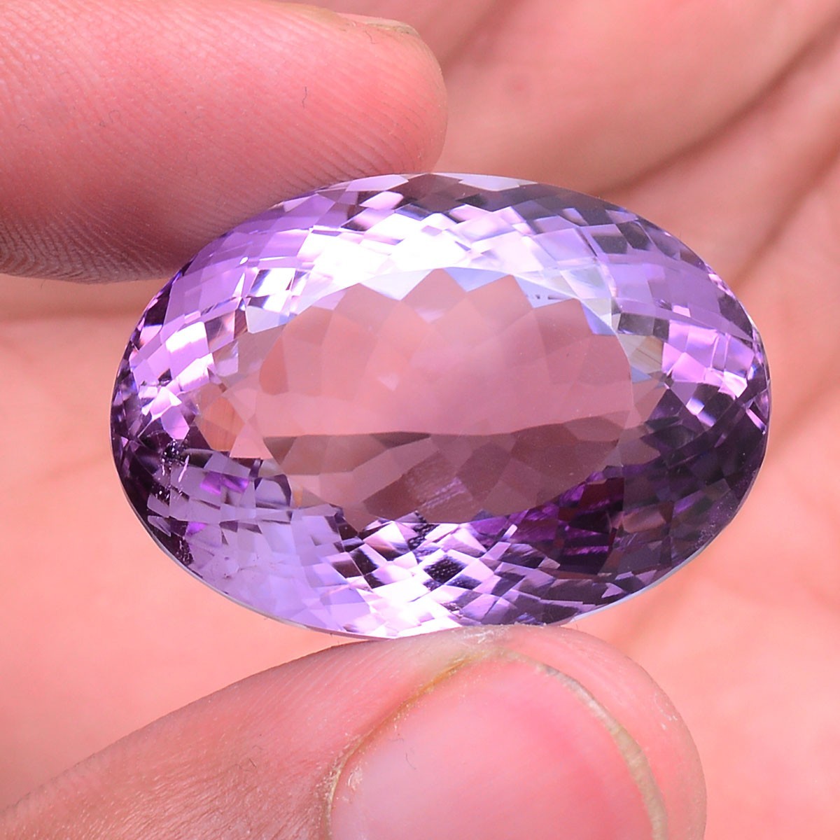 VVS 61.50 Cts Natural Rich Purple Amethyst Top Grade Certified Loose Gemstone