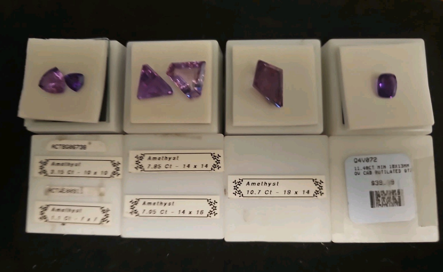 6 AMETHYST purple Loose Gemstones Several SHAPES 10.7, 7.85, 7.05, 1.1, 3.15, CT