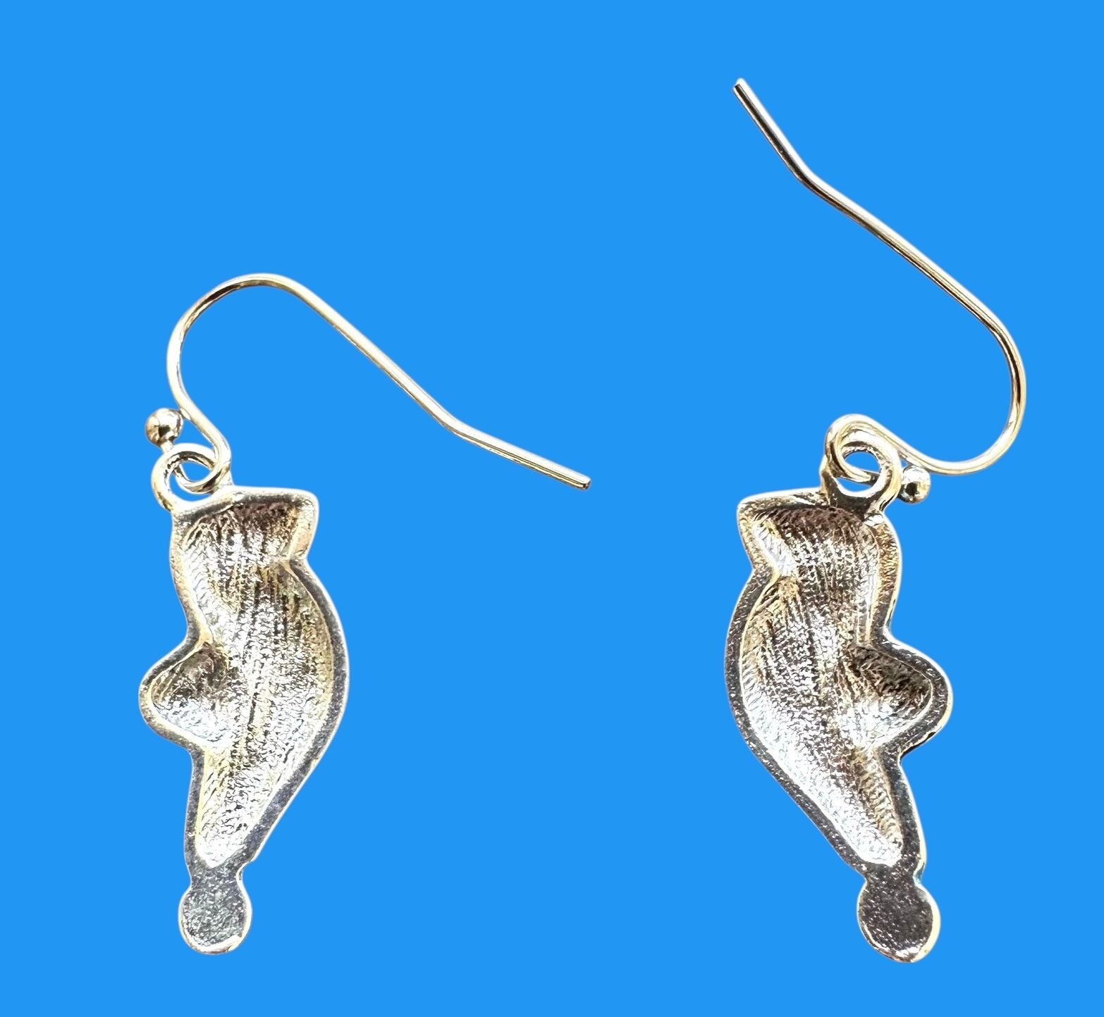 Bluebird Earrings New Painted Metal Dangle Hooks Bird Watcher Gift Birthday