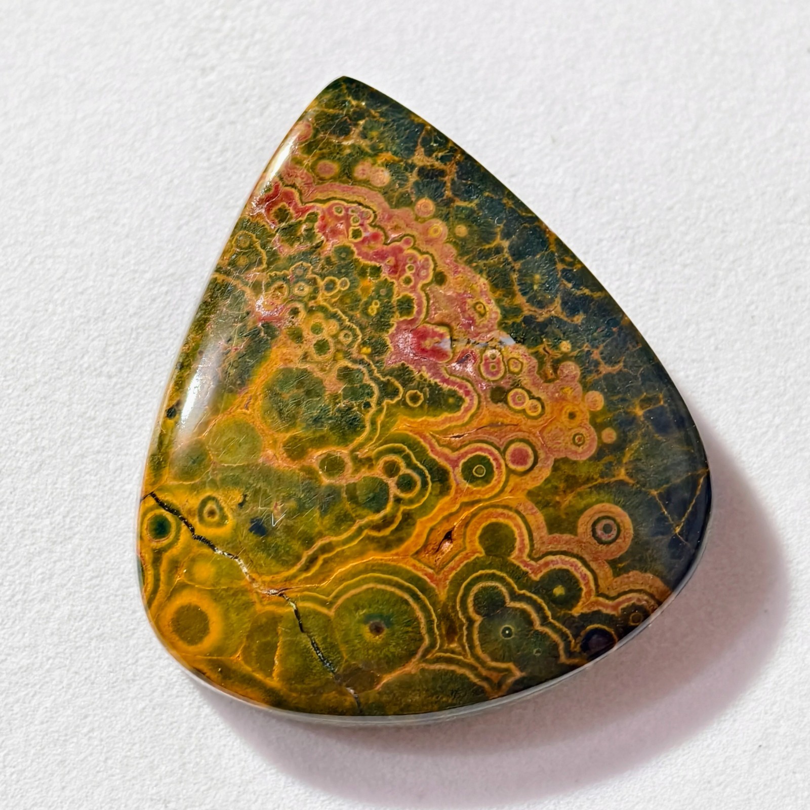 69 Cts Natural Ocean Jasper Cabochon Gemstone For Jewelry 36X32X7.8 MM
