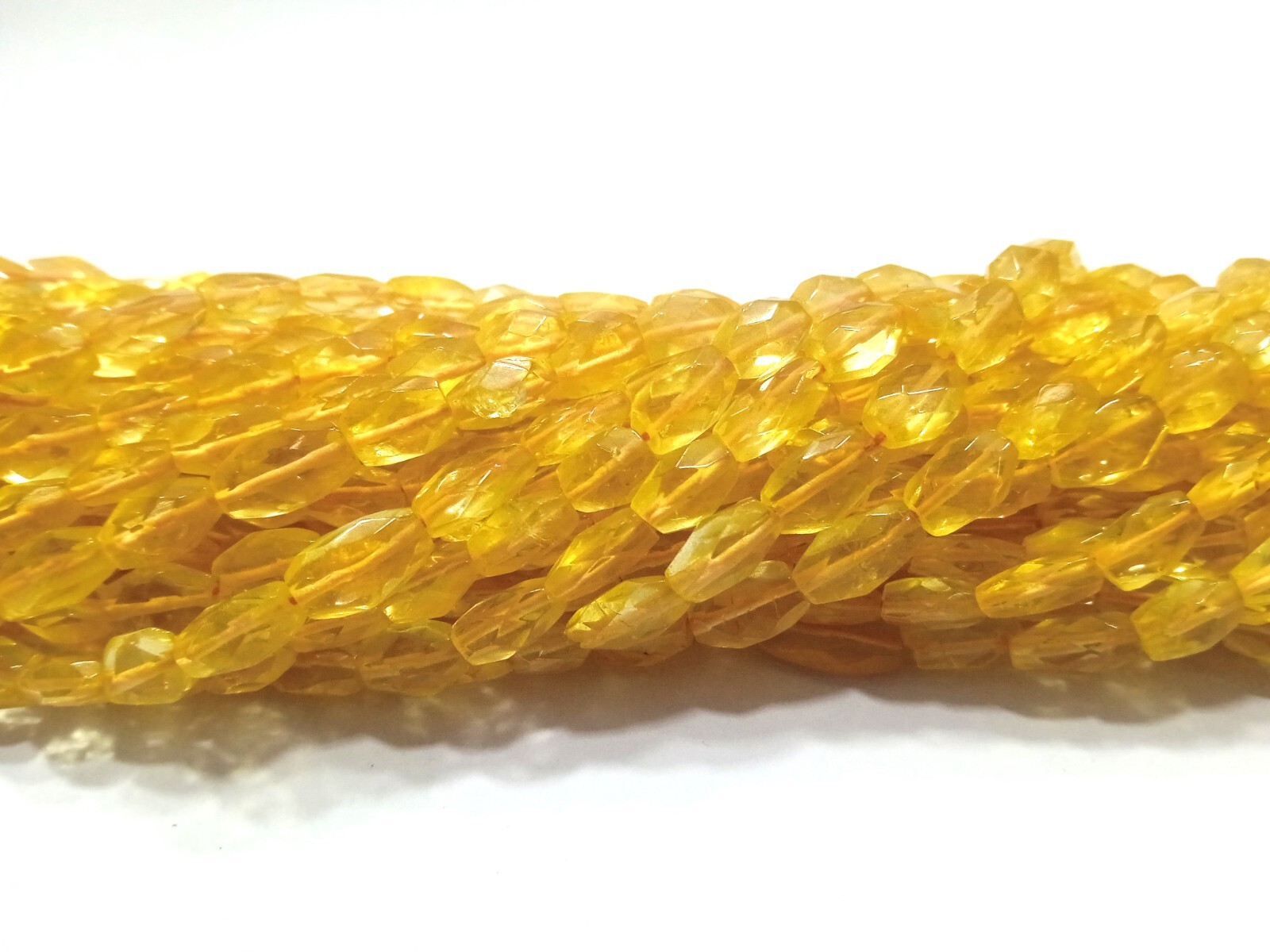 CITRINE OVAL 4X7-5X8MM FACETED CUT LOOSE GEMSTONE BEADS 13″INCH 1 STRAND AG