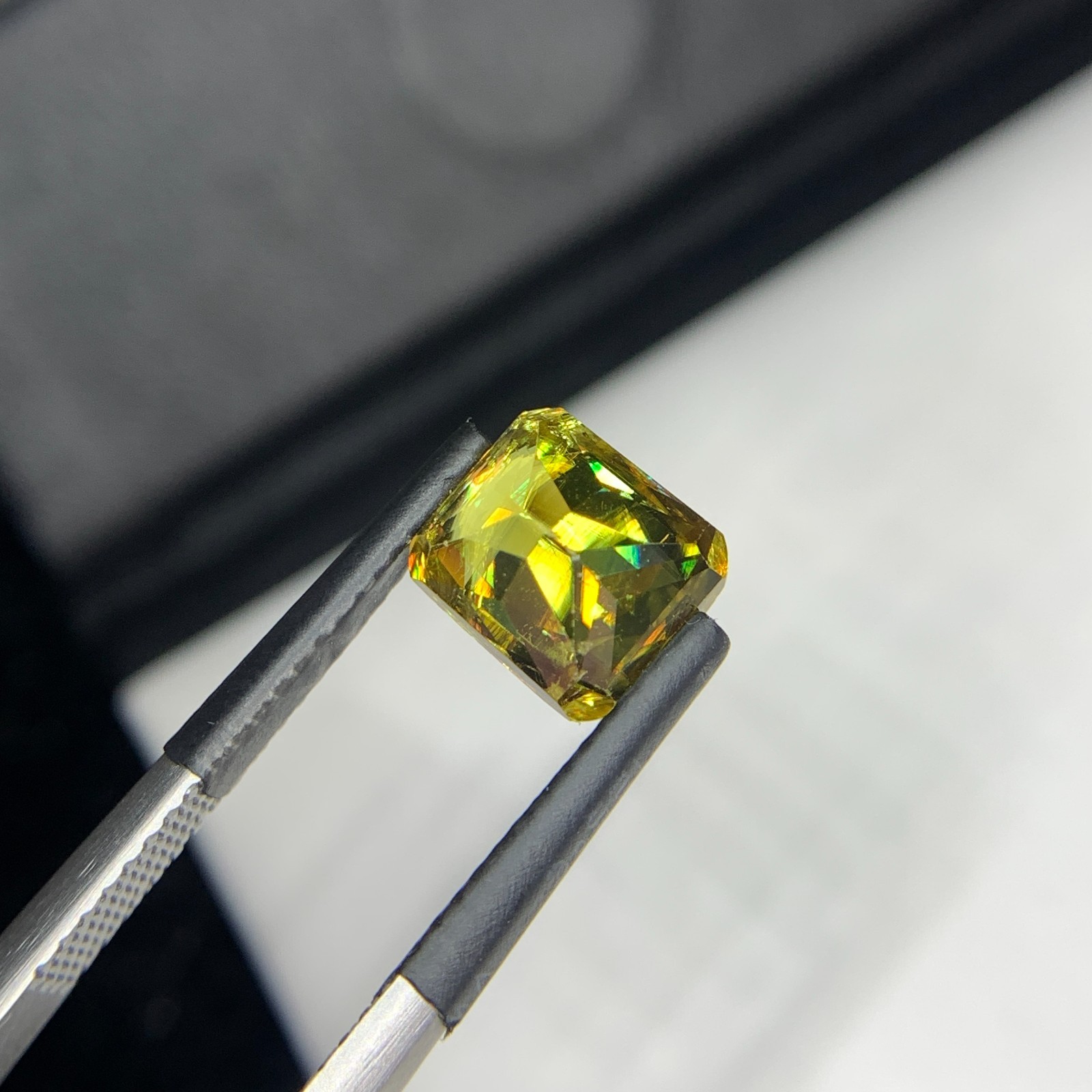 2.80 Carat Natural Brown Sphene Cushion Shape Faceted Loose Gemstone