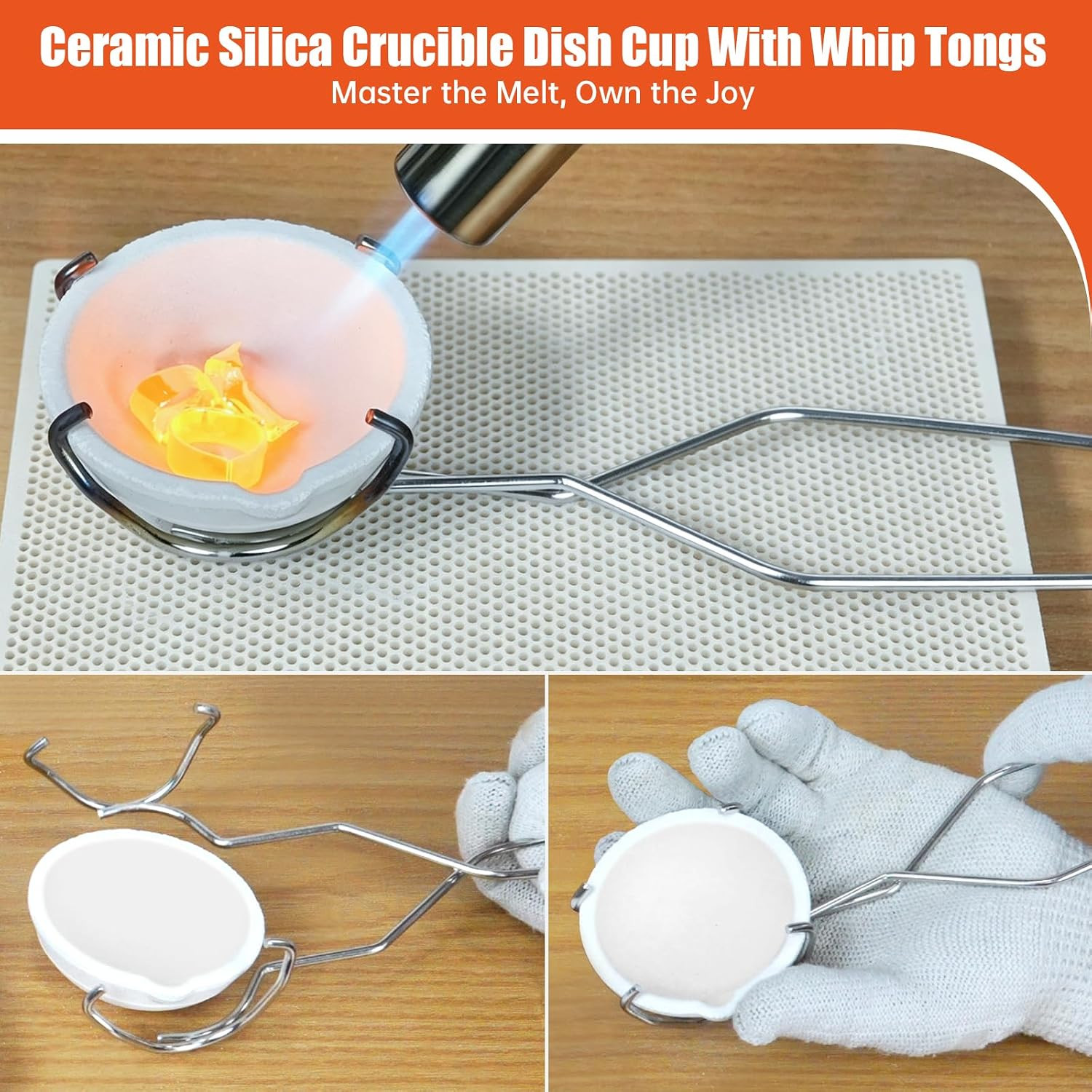 9 Pieces Graphite Torch Melting Casting Kit, Includ 2 Crucible Stir Stick|Castin