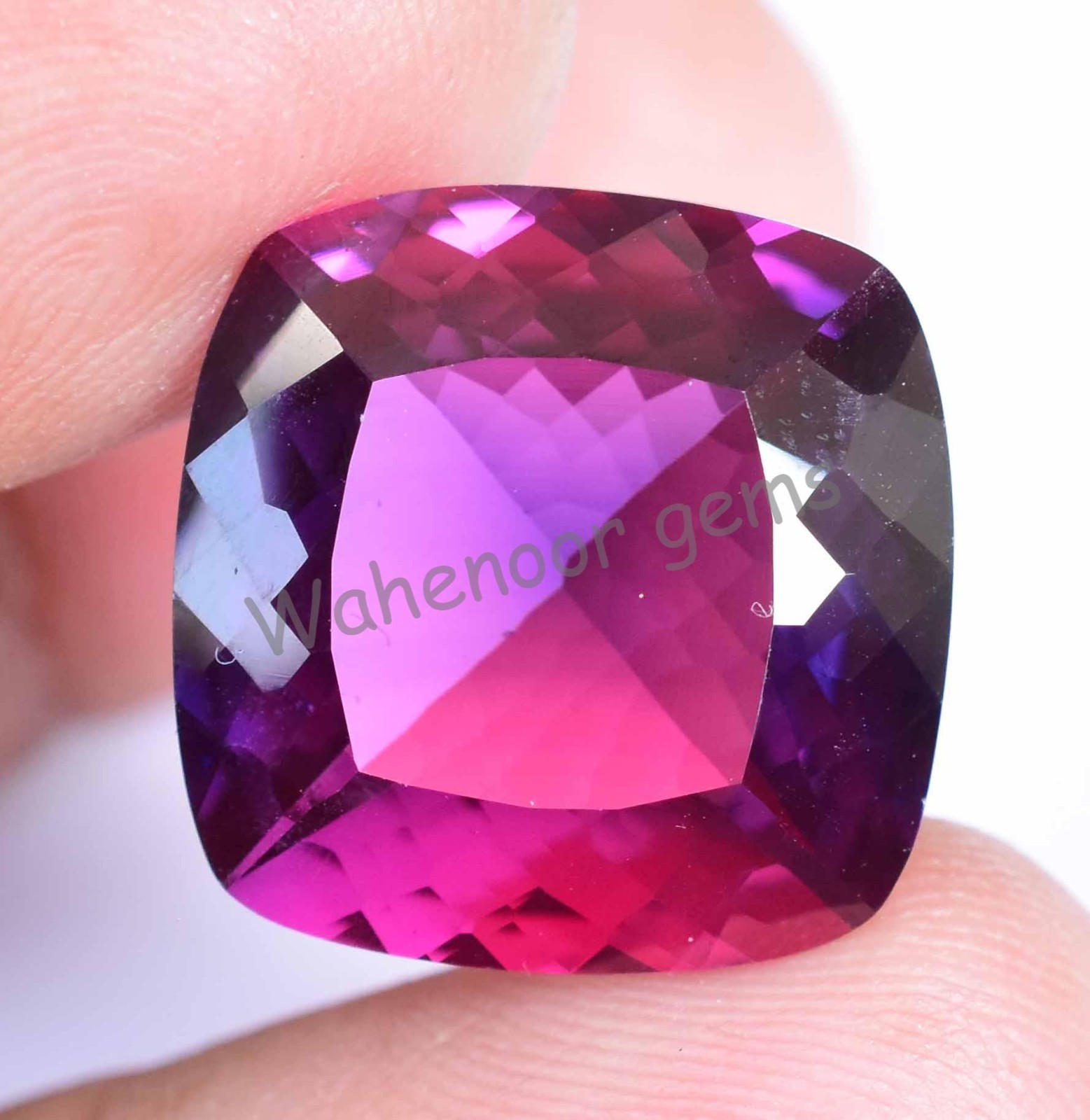 Natural 19.35 Ct Boysenberry Sapphire Certified Fabulous Cushion Loose Gemstone