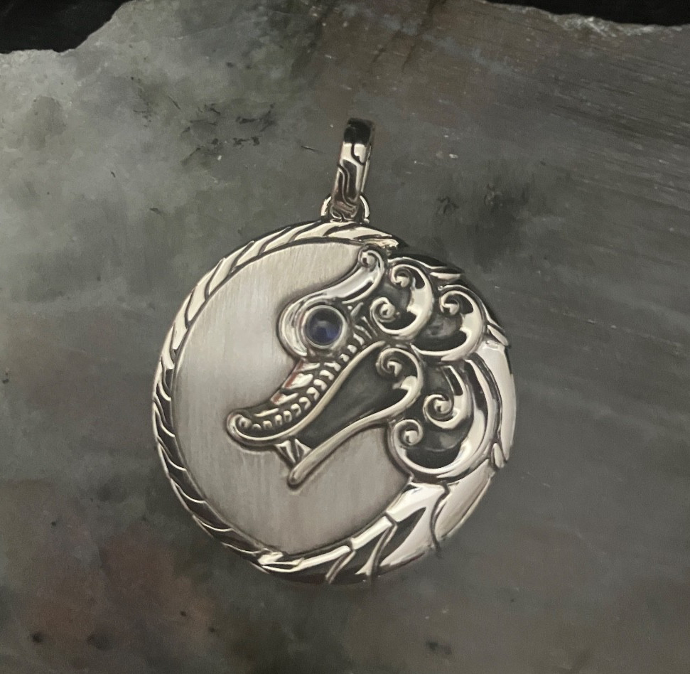 💕JOHN HARDY .925 Sterling Silver Legends NAGA Amulet / Pendant NWOT