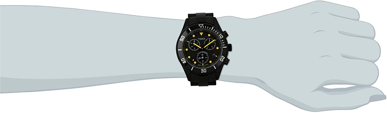NEW TIMEX T2N866 ORIGINALS BLACK ANALOG CHRONOGRAPH WATCH