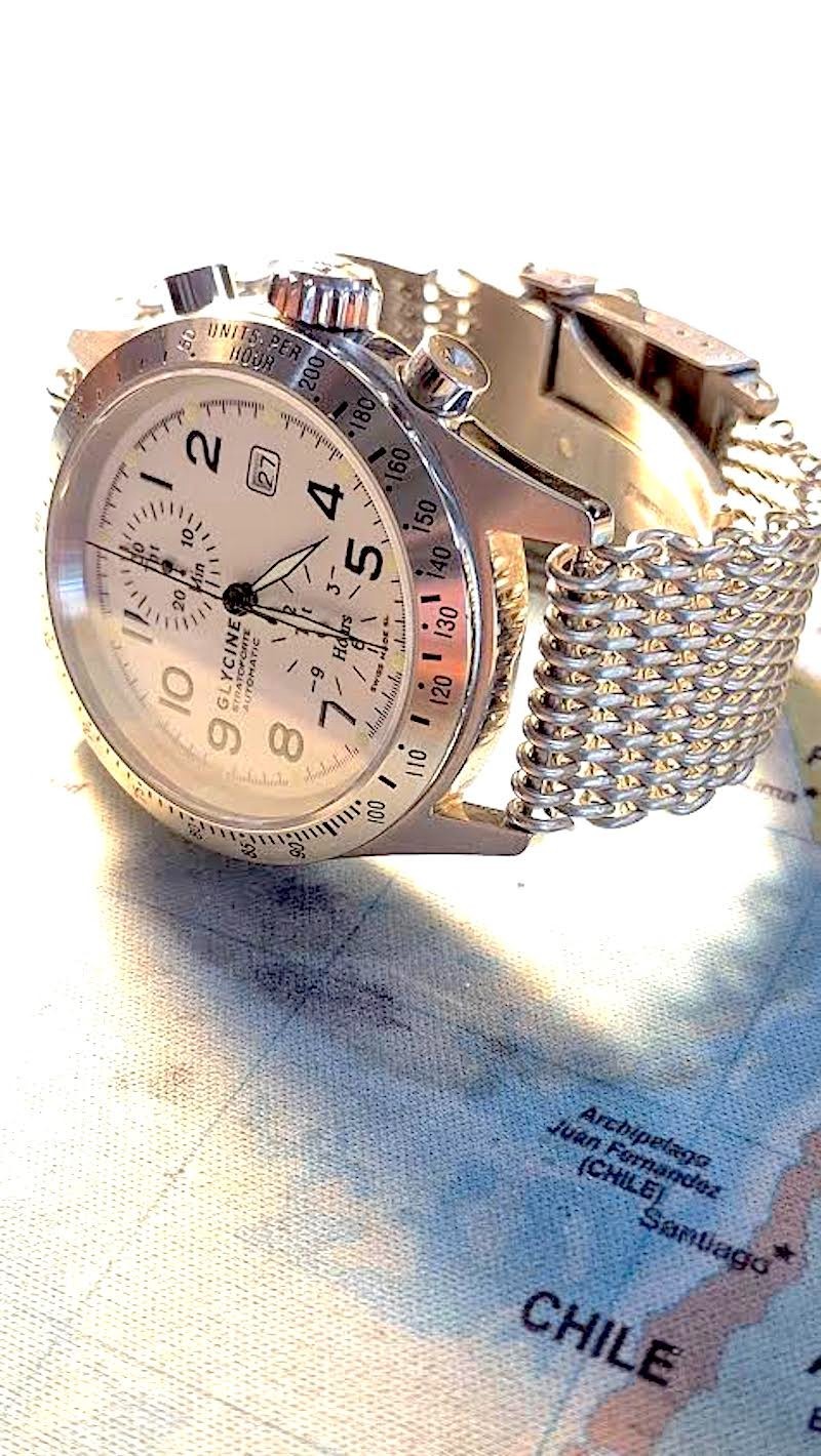 Glycine Stratoforte Automatic Men Watch Swiss Made Stainless Steel