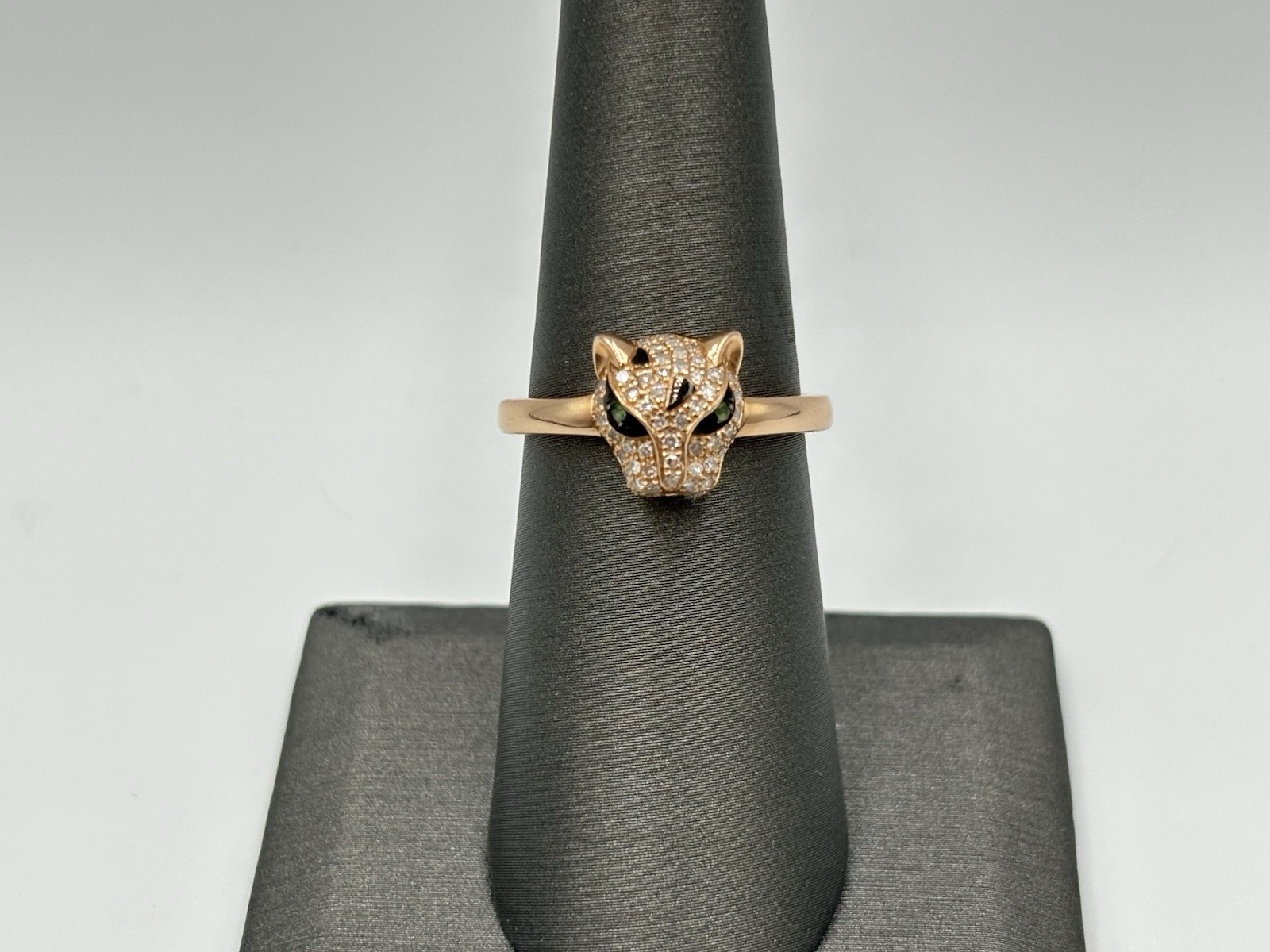 EFFY 14k Rose Gold Diamond Panther Ring
