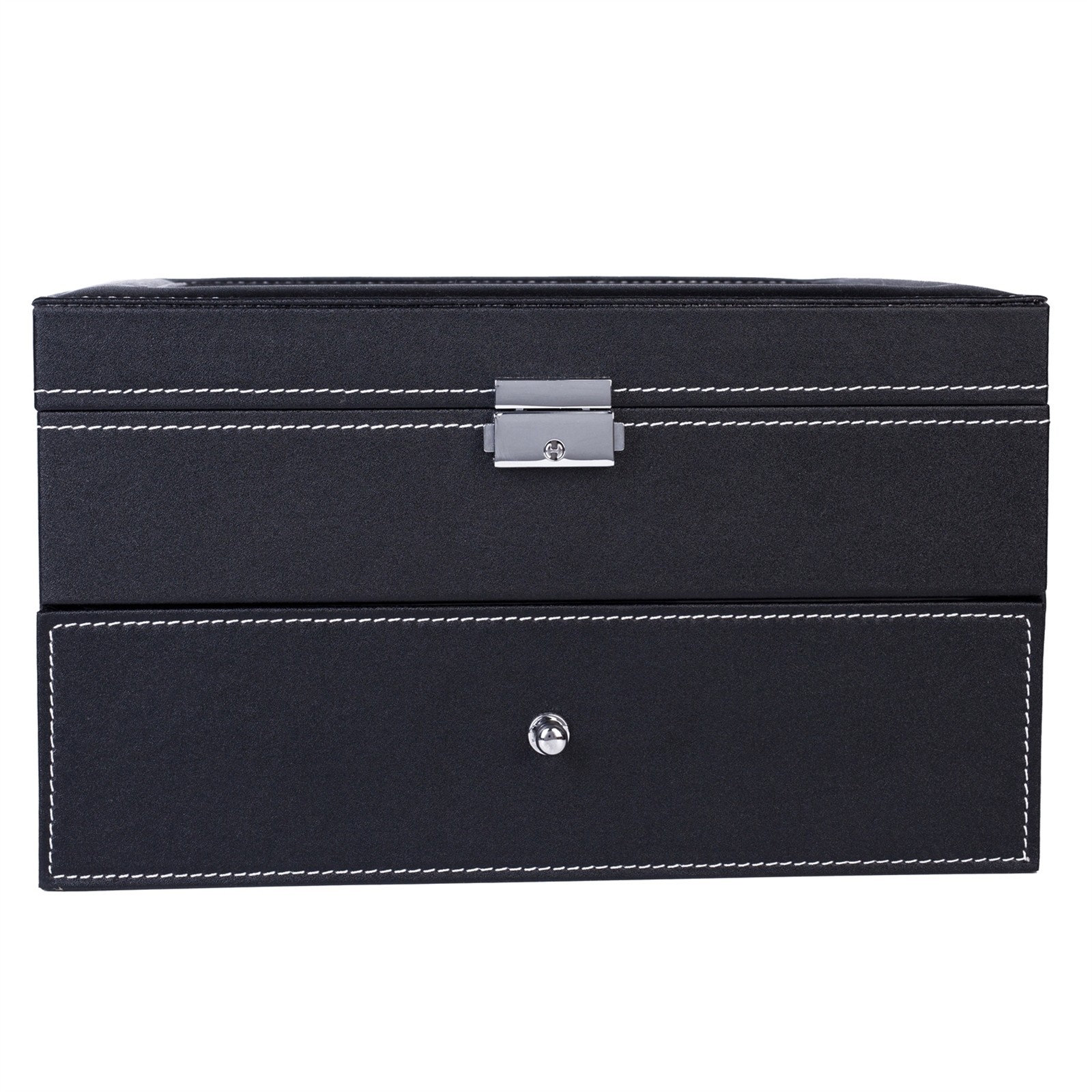 “US Stock 20 Compartments Dual Layers Elegant Wooden Watch Collection Box “