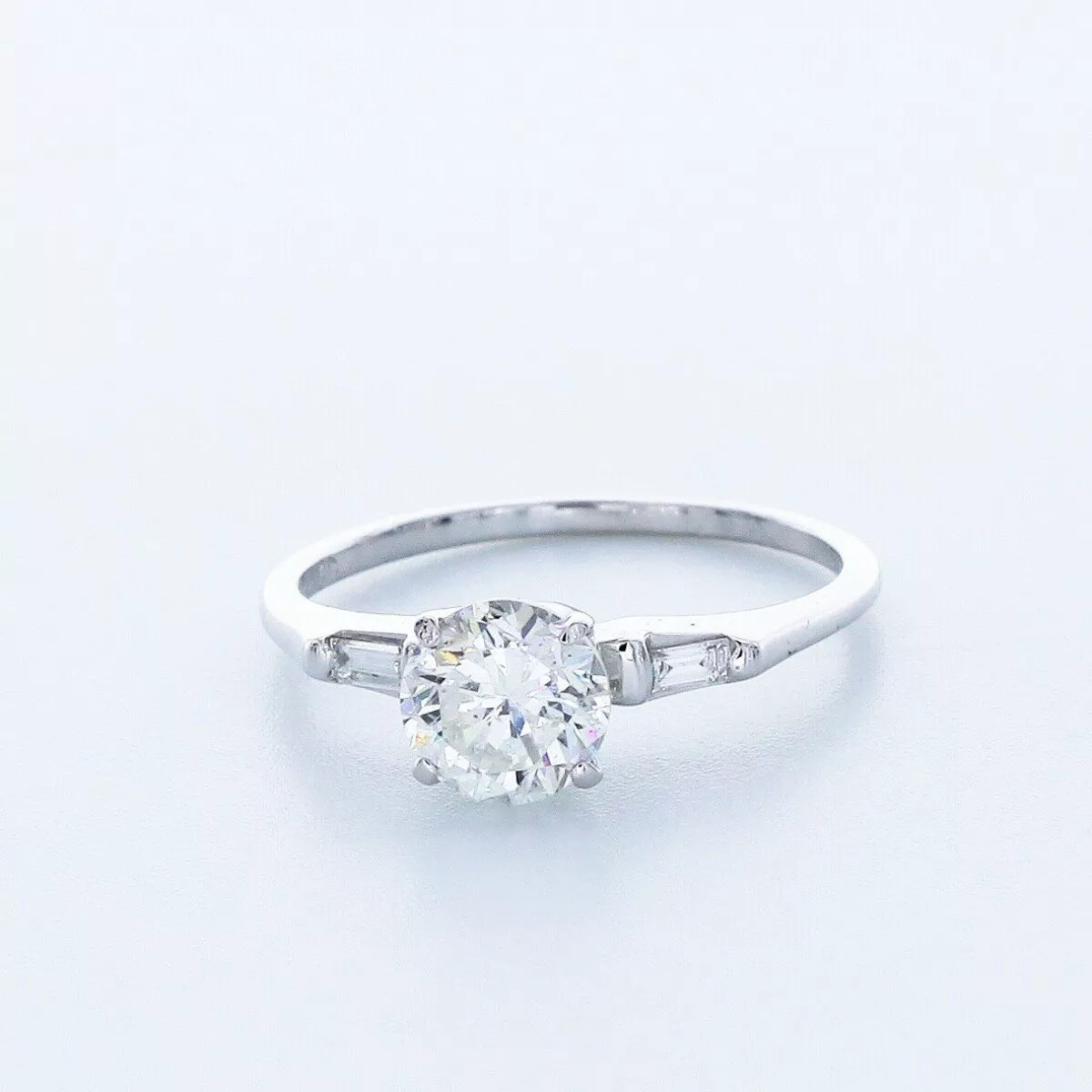 3-Stone Engagement Ring 14K Gold Petite 1.92 Carat Round Lab-Grown Diamond D VS2