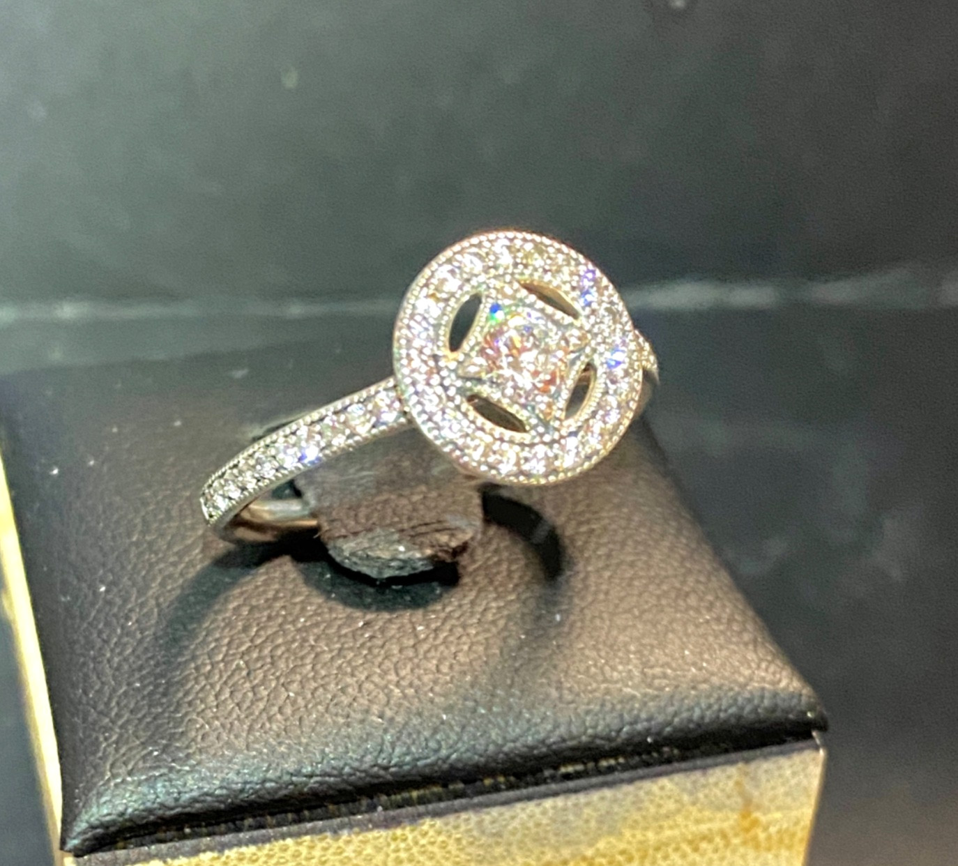 Vintage Sterling Silver Pandora Allure CZ Ring Size 8.5 8 1/2