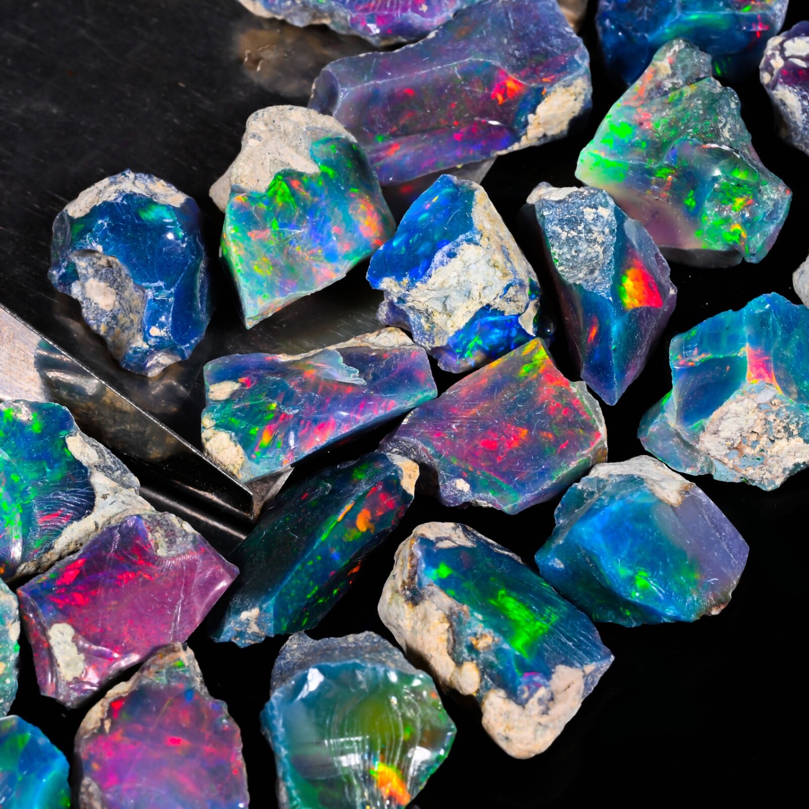 opal rough cut grade opal raw, Ethiopian opal gemstone, 10 Pieces large opal lot