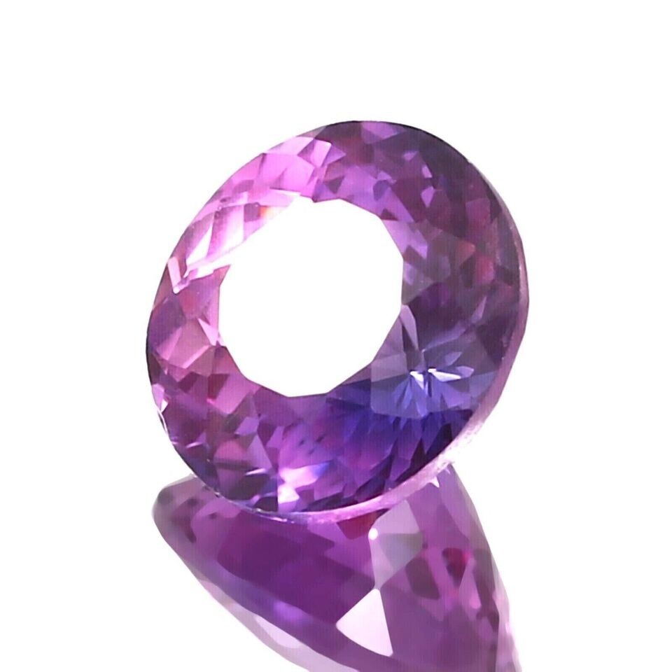 14.85 CT Natural Ceylon Cornflower Purple Blue Parti Sapphire Round Gemstone New