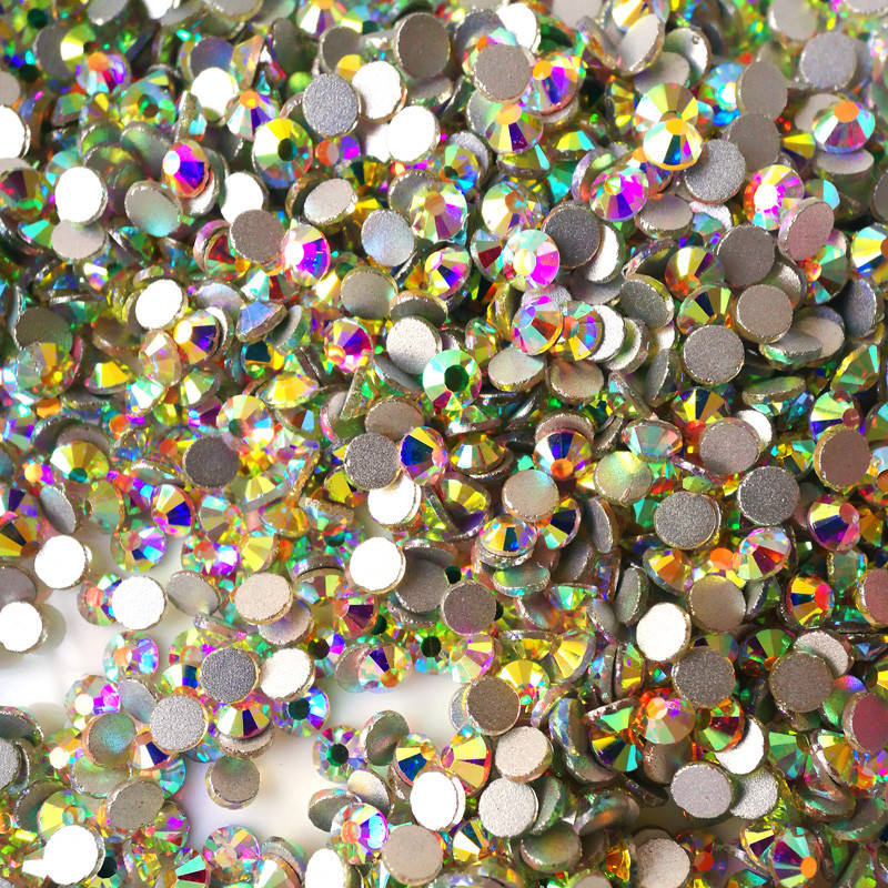 Crystal AB Rhinestones YANRUO No Hotfix Flatback Strass Stones SS3-SS30