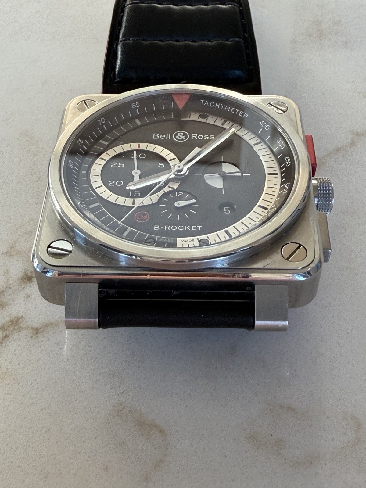 Bell & Ross BR01-94 B-Rocket Auto Chronograph 46mm Square, Box Papers Limited Ed