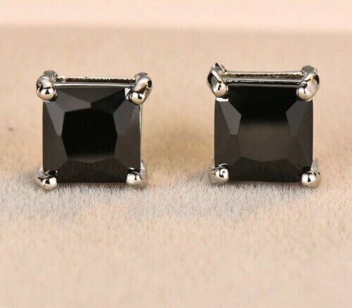 3 Ct Lab Created Diamond Solitaire Stud 14k White Gold Plated Silver Earrings