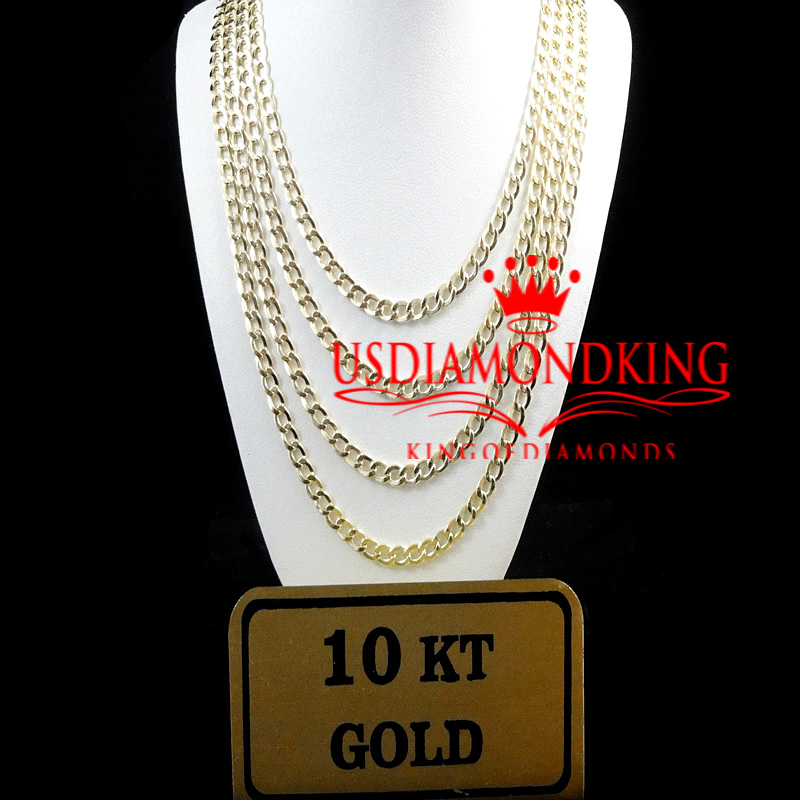 10K AUTHENTIC YELLOW GOLD MIAMI CUBAN CURB LINK CHAIN NECKLACE 2.5 MM 18~24 INCH