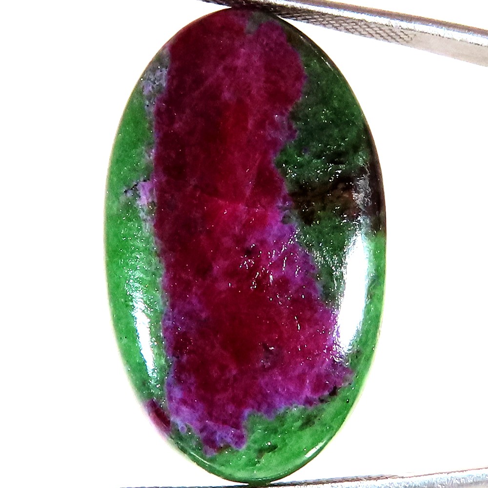 Natural Ruby Zoisite Oval Cabochon Healing Gemstone Jewelry 33.30 Ct 17x28x5 mm