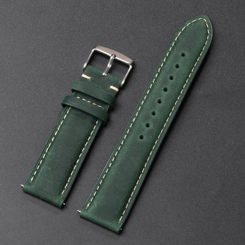 Leather Watch Band 18mm 20mm 22mm Quick Release Replacement Watch Strap