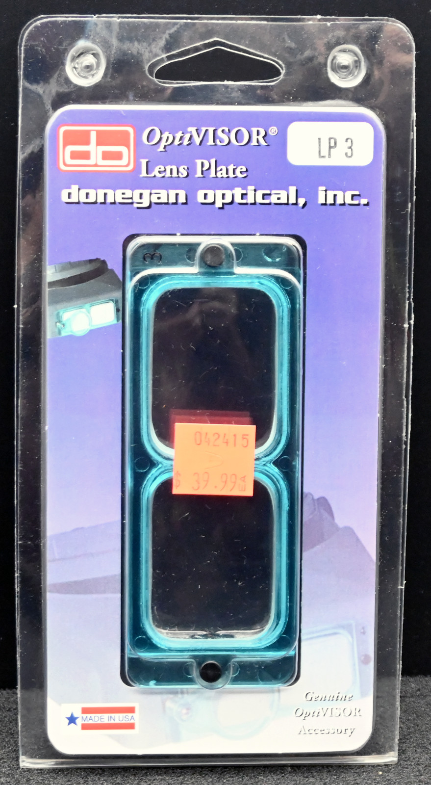 NEW Donegan OptiVisor LP3 Replacement Glass Lens #3 Plate for Magnifier 1.75X