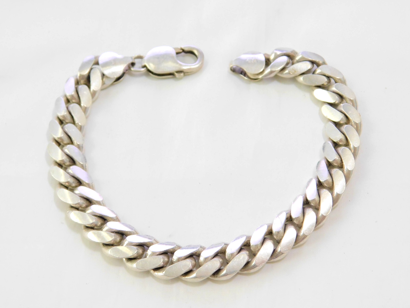 Vintage Italy 925 Sterling Silver Cuban Link Bracelet 7.75″ 36.6g Heavy Unisex