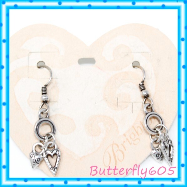 Brighton Shower of Hearts Retired French Wire Earrings NWT