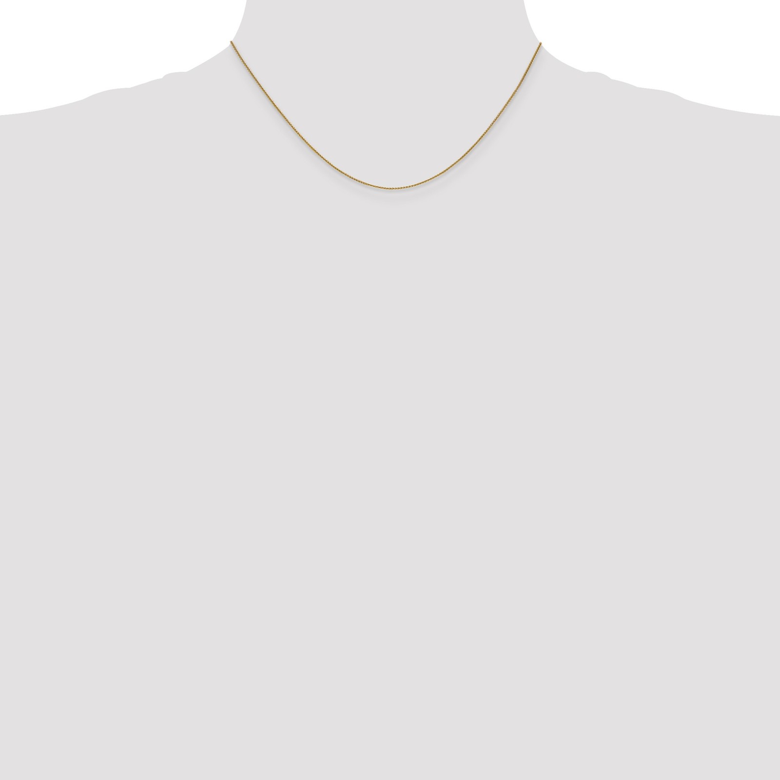 14K Yellow Gold 0.8-0.85mm Spiga (Wheat) Chain Necklace 14-30 Inch Mens Womens