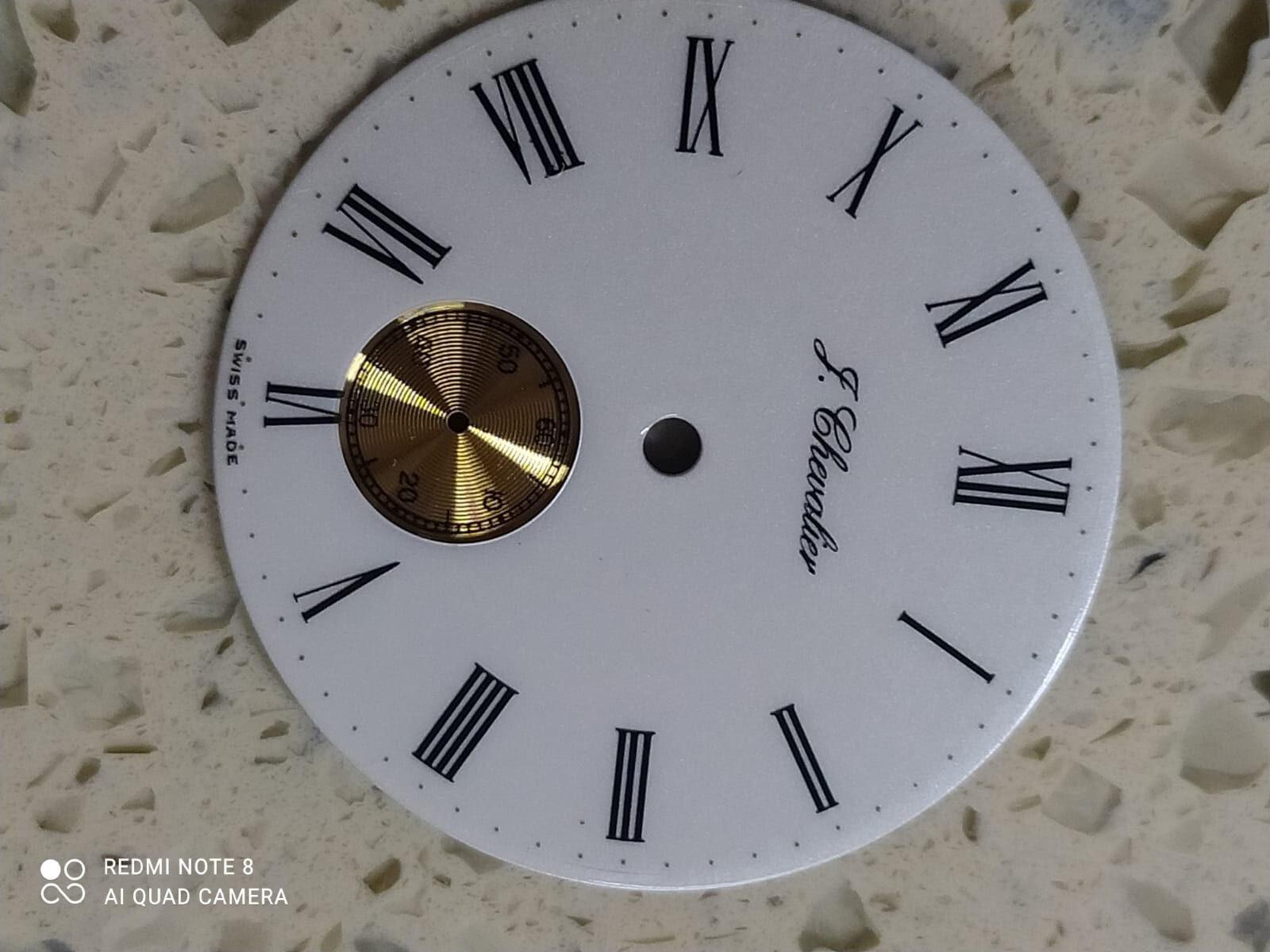 ETA 7001 WHITE DIAL SWISS 28MM for parts NOS