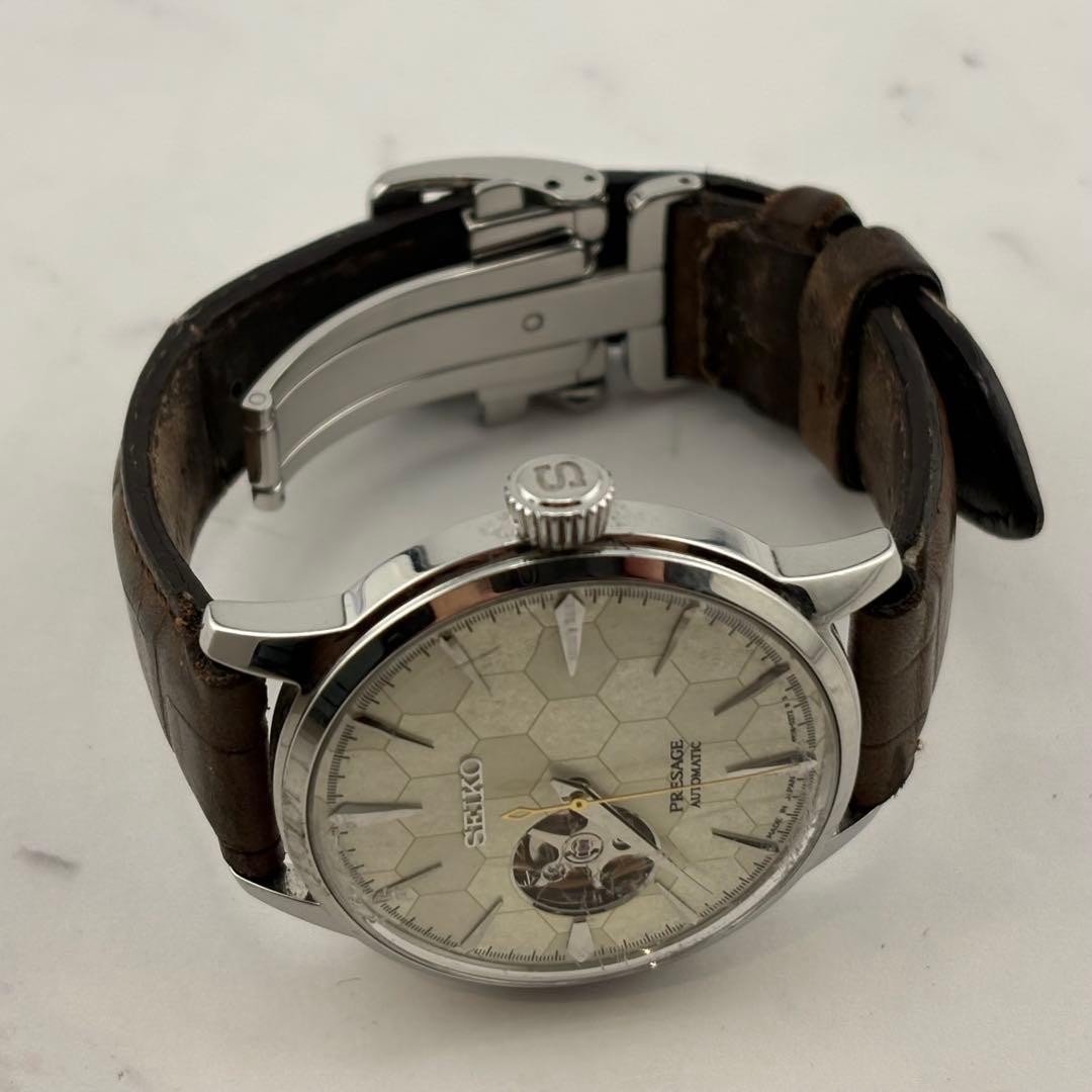 Seiko Presage Honeycomb Dial SARY159 4R38 Automatic Open Heart used from japan
