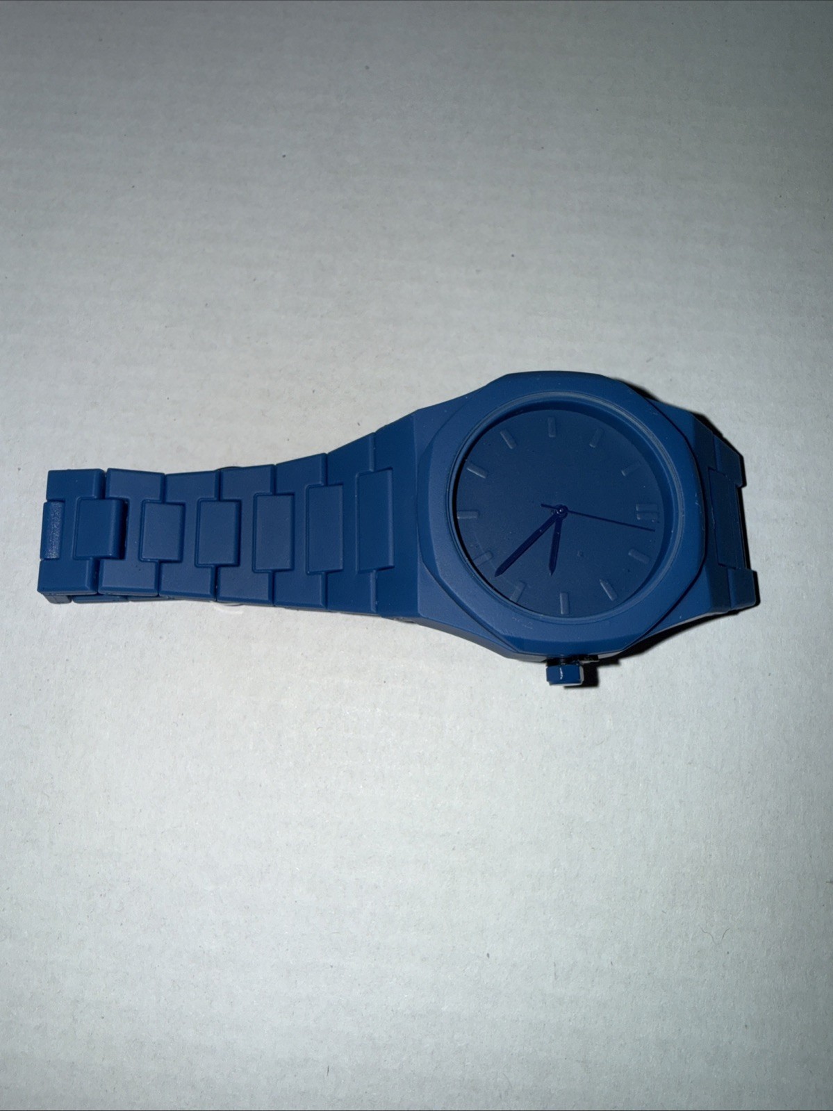 NEW Blue Fashion Unisex Quartz Watch Silicone Wristband Minimalist Design Sports