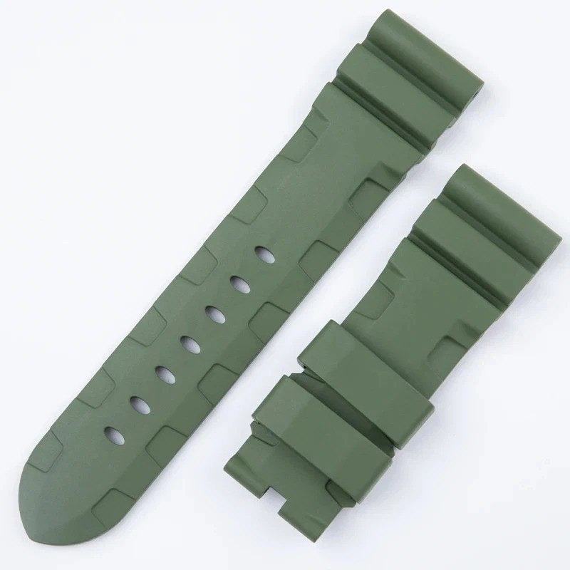22mm 24mm 26mm Rubber Watch Strap FKM Band For Officine Panerai Series