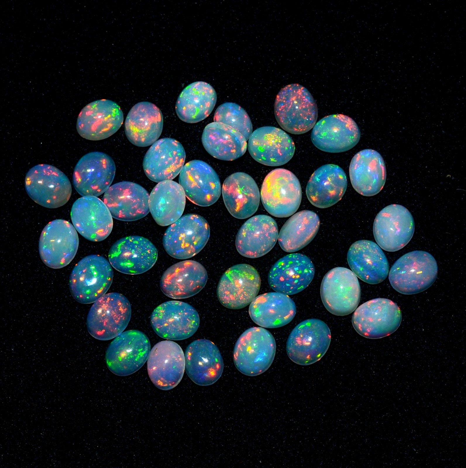 Top Quality Ethiopian Opal Cabochon Gemstone Loose Gemstone Multi Fire Opal Cabs