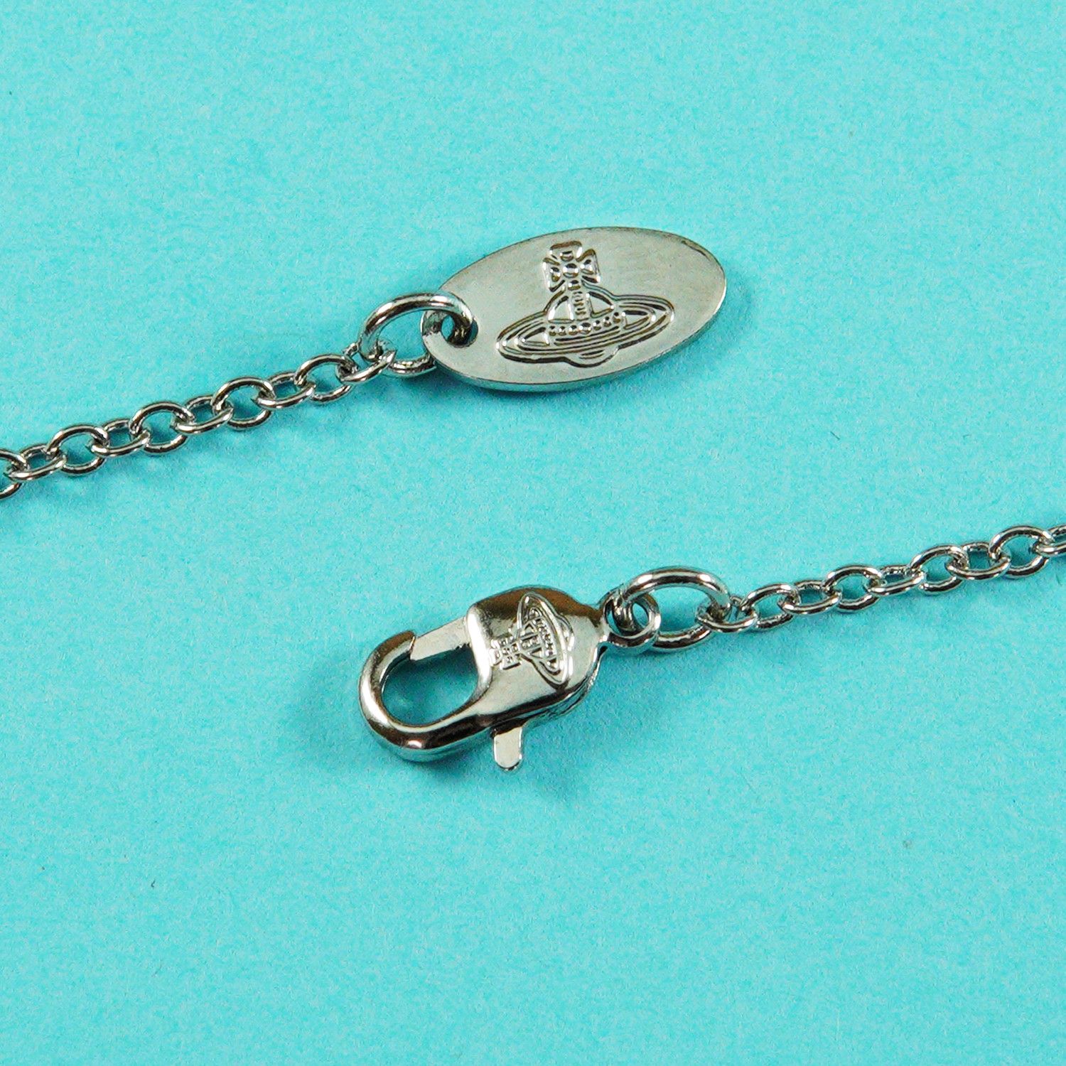 Vivienne Westwood New Petite Orb Drop Pendant 3D Necklace Silver tone Box Set